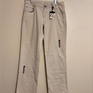 Steve Madden Cream Straight Leg Jeans